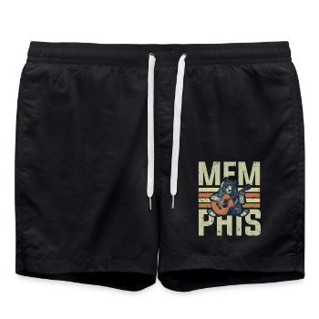 Musique de Memphis, la musique de Memphis aime le blues - Short de bain - noir - Devant - AI Model Male 185 light (185cm)