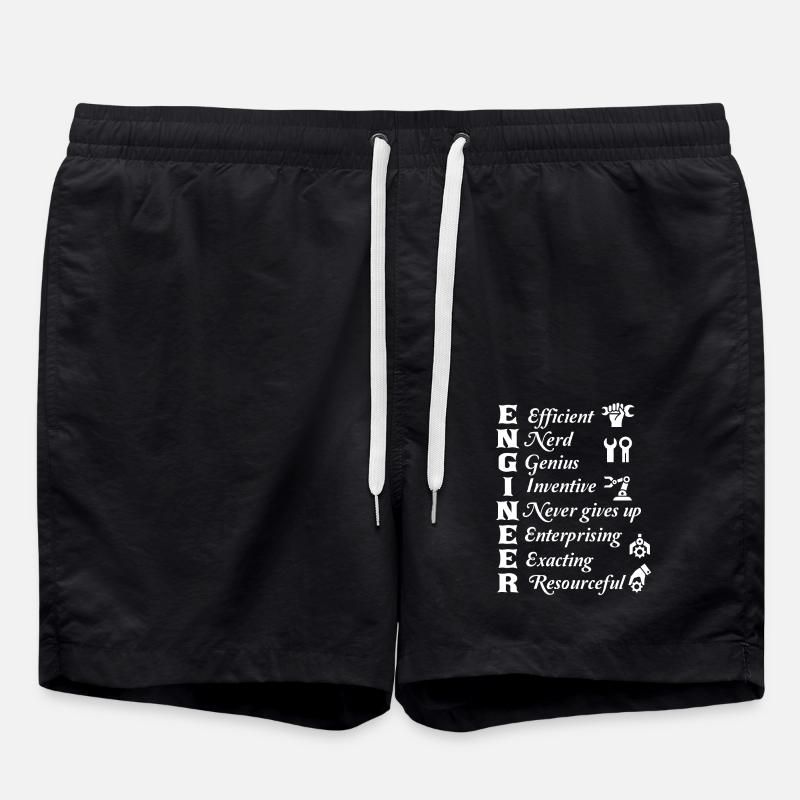 Engineer Things About Engineer - Swim Trunks - black