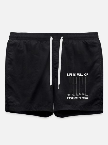Golf Golfer Golfer Gift Funny Golfing - Swim Trunks - black
