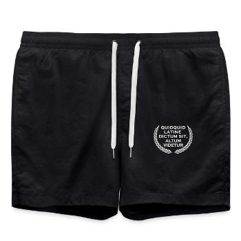 Quidquid Latine Dictum Sit Altum Videtur - Swim Trunks - black - Front - AI Model Male 185 light (185cm)