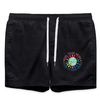 Nail technicians bring color into your world - Swim Trunks - black - Front - AI Model Male 185 light (185cm)