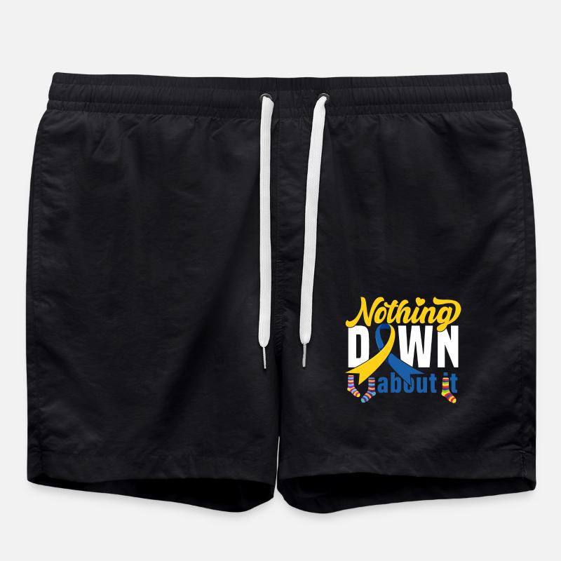 Down Syndrom Socke Geschenk - Badeshorts - Schwarz