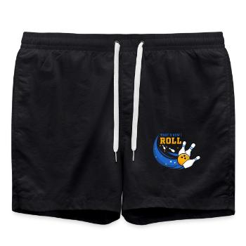 Bowling, le bowling aime le bowling, les quilleurs - Short de bain - noir - Devant - AI Model Male 185 light (185cm)