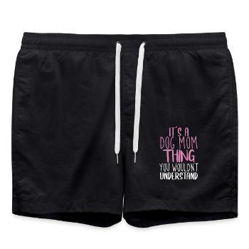 Maman de chien - Short de bain - noir - Devant - AI Model Male 185 light (185cm)