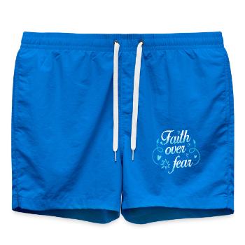 Faith over fear - Swim Trunks - cobalt blue - Front