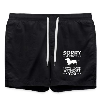 Chien teckel disant cadeau de teckel teckel - Short de bain - noir - Devant - AI Model Male 185 light (185cm)