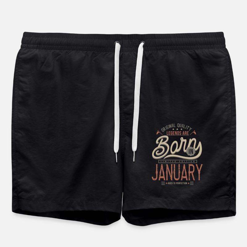 anniversaire en Janvier cadeau - Short de bain - noir