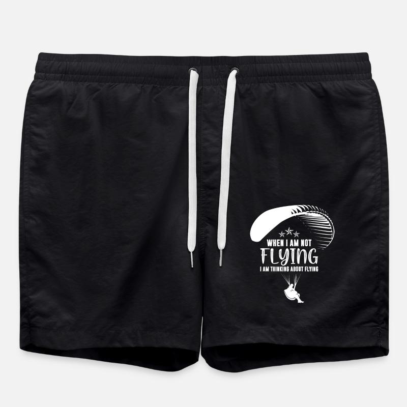 Paragleiten Tandemflug Paragleiter Geschenk - Badeshorts - Schwarz