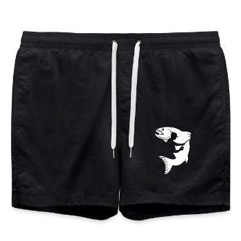 Pêche pêche pêcheur pêcheur cadeau - Short de bain - noir - Devant - AI Model Male 185 light (185cm)