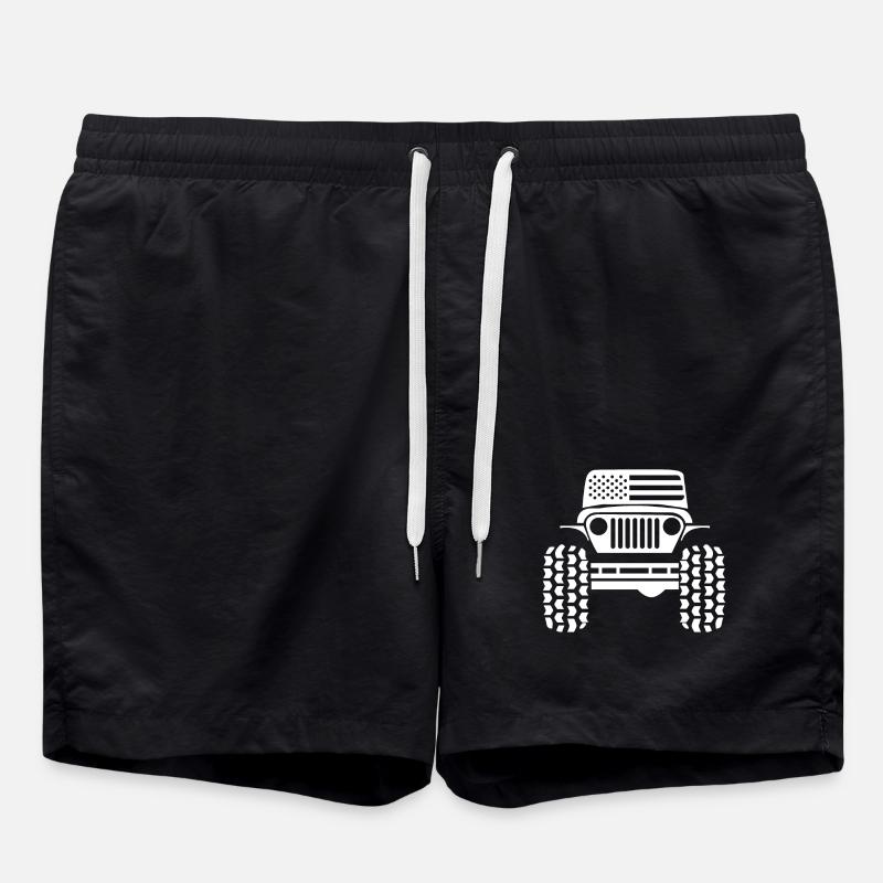 American SUV Gift - Swim Trunks - black