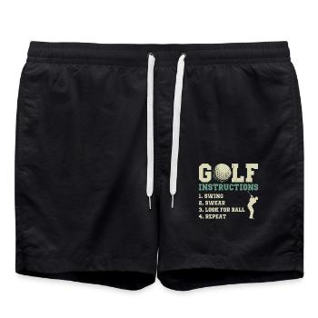 Golf golfeur drôle cadeau golfeur golfeur - Short de bain - noir - Devant - AI Model Male 185 light (185cm)