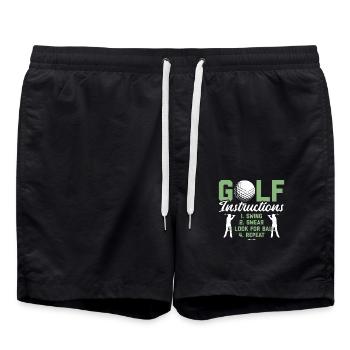 Golf Golfeur Drôle Golfeur Cadeau Golfeur - Short de bain - noir - Devant - AI Model Male 185 light (185cm)