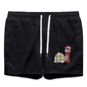 Ugly Christmas Lustig - Badeshorts - Schwarz - Vorne - AI Model Male 185 light (185cm)