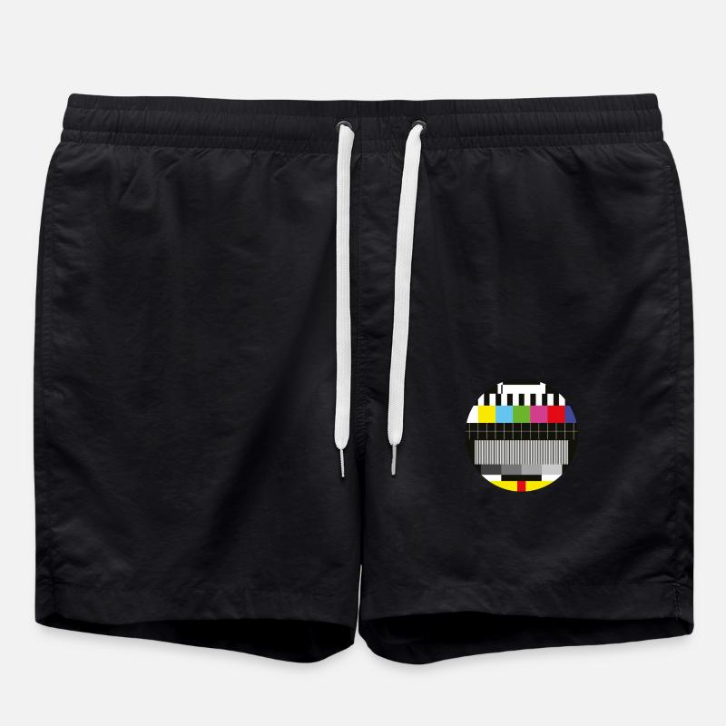 Motif de test - pas de signal TV pause - Short de bain - noir