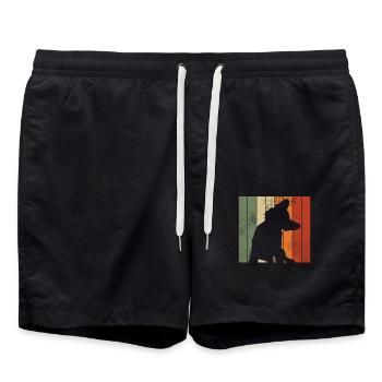 Le bouledogue français cadeau French Bulldog - Short de bain - noir - Devant - AI Model Male 185 light (185cm)