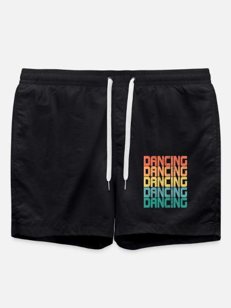 Dancing Retro Dancing Dance Queen Dirty Gift - Swim Trunks - black