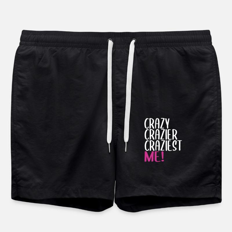 I'm crazy saying - Swim Trunks - black