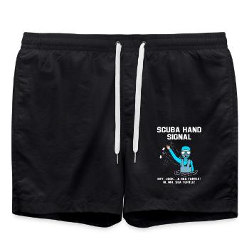 Plongeur Main Signe Scuba Diving - Short de bain - noir - Devant - AI Model Male 185 light (185cm)