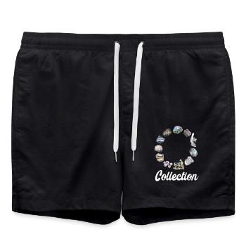 Minerals stones geology collector mineral geologist - Swim Trunks - black - Front - AI Model Male 185 light (185cm)