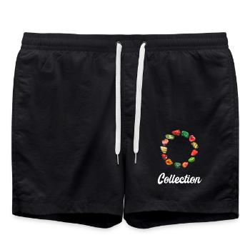 Minerals stones geology collector mineral geologist - Swim Trunks - black - Front - AI Model Male 185 light (185cm)