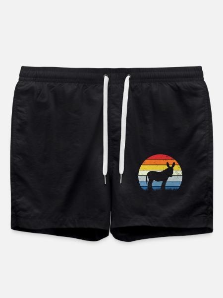 Âne rétro - Short de bain - noir