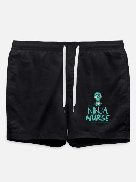 Best nurse funny - Swim Trunks - black