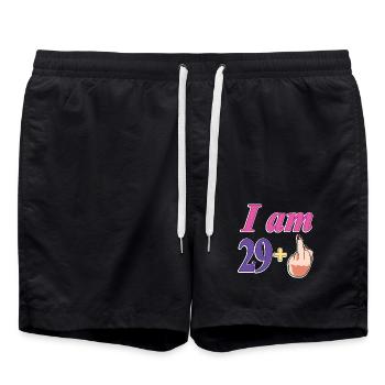 30e anniversaire Cadeau drôle pour les femmes tournant 29+ - Short de bain - noir - Devant - AI Model Male 185 light (185cm)
