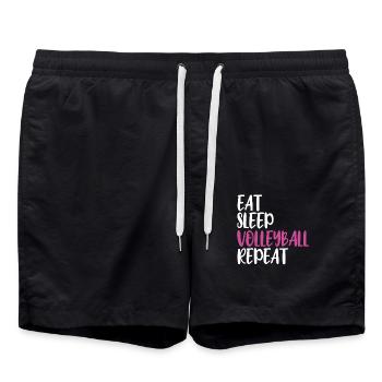 Eat Sleep Volleyball Repeat - Swim Trunks - black - Front - AI Model Male 185 light (185cm)