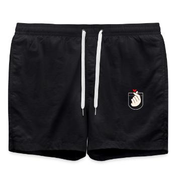 K-Pop Kdrama - Badeshorts - Schwarz - Vorne - AI Model Male 185 light (185cm)