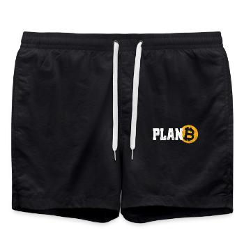 Bitcoin Plan B Kryptowährung BTC Für Bitcoin Fan - Badeshorts - Schwarz - Vorne - AI Model Male 185 light (185cm)