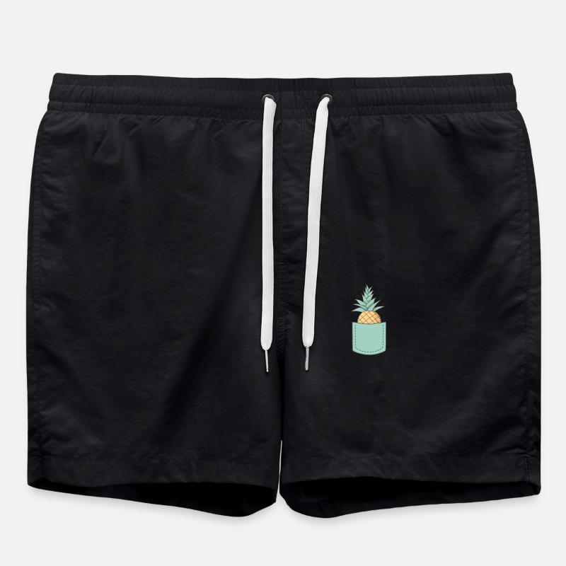pocket pineapple - Swim Trunks - black