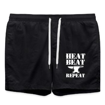 Blacksmith Anvil - Swim Trunks - black - Front - AI Model Male 185 light (185cm)