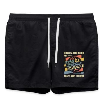 Darts darts darts dart player gift dart board - Swim Trunks - black - Front - AI Model Male 185 light (185cm)