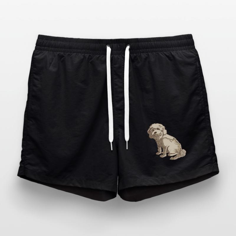 Cockapoo Hundezeichnung eines Cockapoo Badeshorts