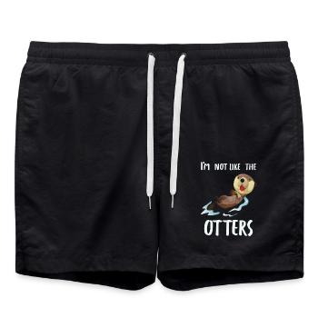 Loutre, je ne suis pas comme le cadeau de loutre de la loutre - Short de bain - noir - Devant - AI Model Male 185 light (185cm)