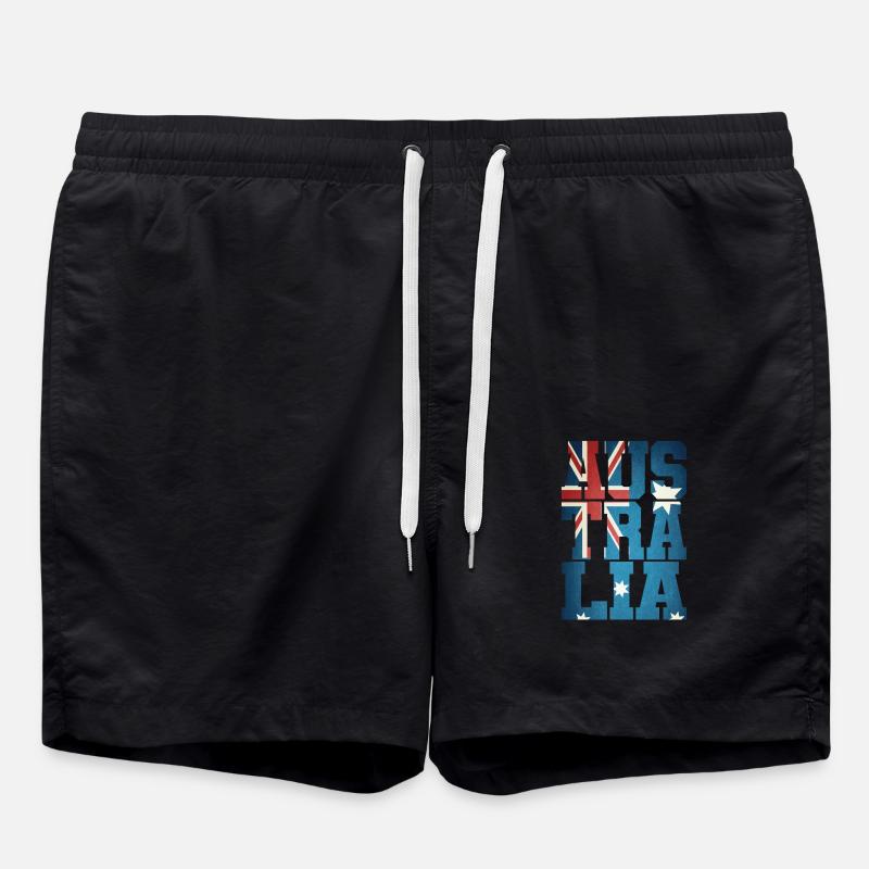 Australie avec drapeau - Short de bain - noir