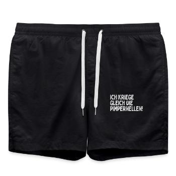 Ich Kriege Gleich Die Pimpernellen Ruhrgebiet Pott - Badeshorts - Schwarz - Vorne - AI Model Male 185 light (185cm)