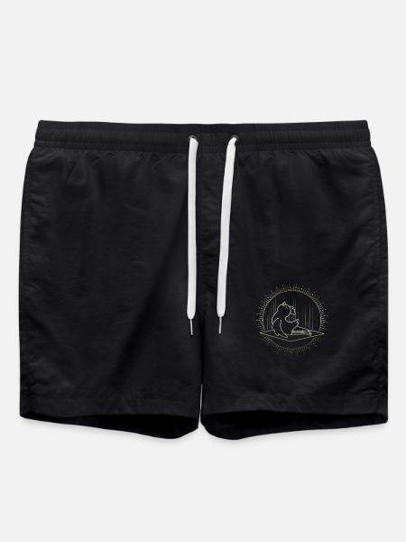 Chicken yoga - Swim Trunks - black