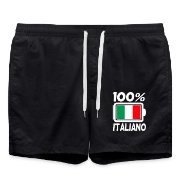 Italie Italiens - Short de bain - noir - Devant - AI Model Male 185 light (185cm)
