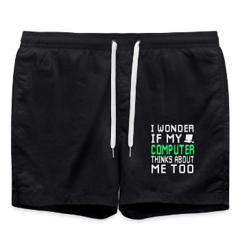 computer - Swim Trunks - black - Front - AI Model Male 185 light (185cm)