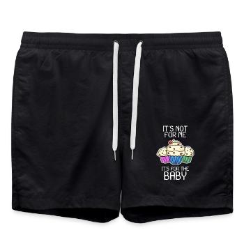 Pregnant - Swim Trunks - black - Front - AI Model Male 185 light (185cm)