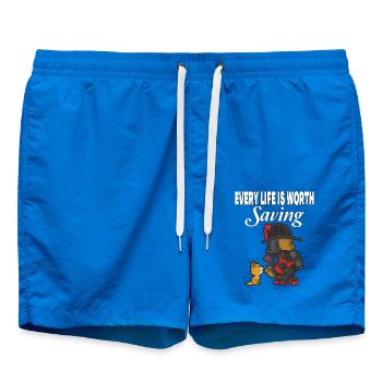 Every life is worth saving - Swim Trunks - cobalt blue - Front