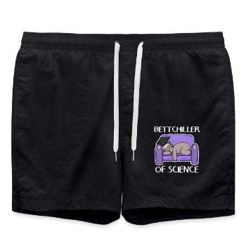 Bachelor Abschluss Geschenk lustig - Badeshorts - Schwarz - Vorne - AI Model Male 185 light (185cm)