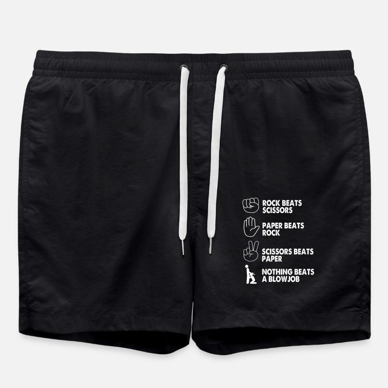 Stone Scissors Paper - Swim Trunks - black