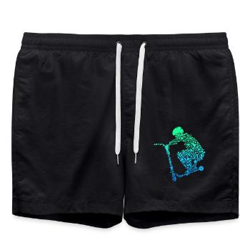 Scooter Roller Stunt Cadeau Garçons Enfants - Short de bain - noir - Devant - AI Model Male 185 light (185cm)