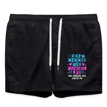 K-Pop Fan Korea Fangirl - Short de bain - noir - Devant - AI Model Male 185 light (185cm)
