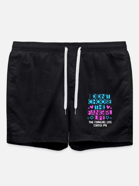 K-Pop Fan Korea Fangirl - Swim Trunks - black