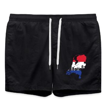Holland Flagge - Badeshorts - Schwarz - Vorne - AI Model Male 185 light (185cm)