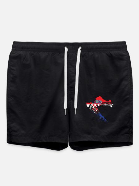 Croatia flag - Swim Trunks - black