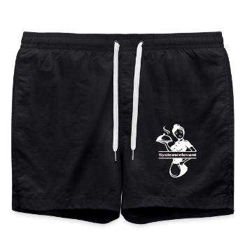 Waitress Restaurant System Relevant - Swim Trunks - black - Front - AI Model Male 185 light (185cm)